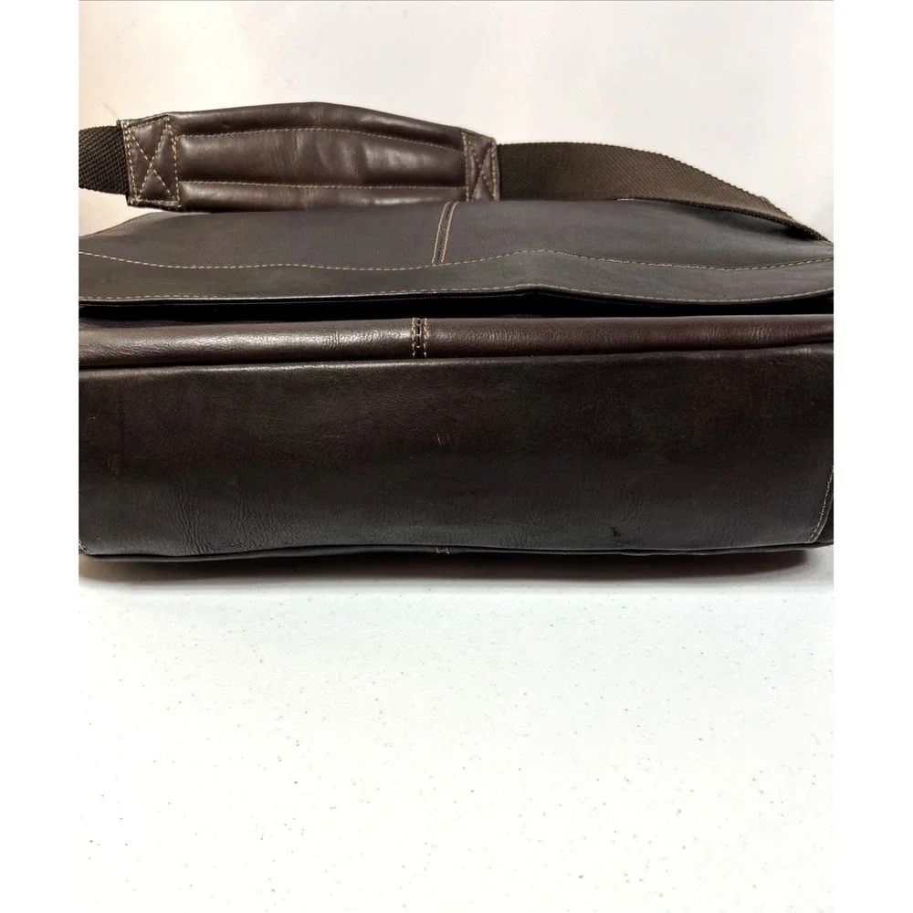 eBags Brown Crossbody Computer Messenger Travel Organizer Multi-Pocket Bag